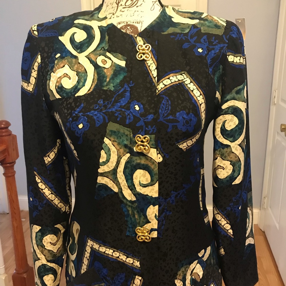 BALMAIN like Vintage Scassi 80s silk dress